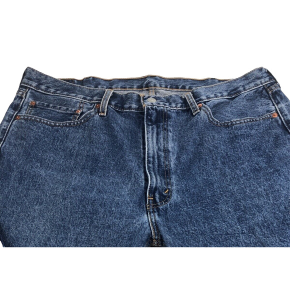 Levi's 505 Men's Jeans 40 x 32 Regular Fit Straight Leg Y2K Blue Denim Stonewash - Picture 3 of 11